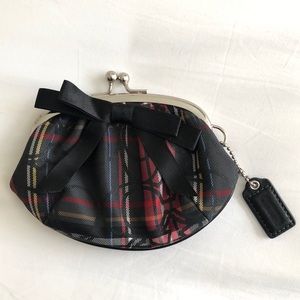 Coach | Small Coin Purse in Black Plaid Print